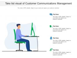 Take list visual of customer communications management infographic template