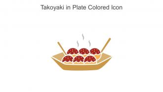 Takoyaki In Plate Colored Icon In Powerpoint Pptx Png And Editable Eps Format