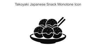 Takoyaki Japanese Snack Monotone Icon In Powerpoint Pptx Png And Editable Eps Format