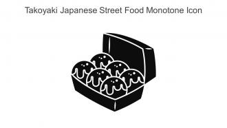 Takoyaki Japanese Street Food Monotone Icon In Powerpoint Pptx Png And Editable Eps Format