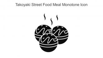 Takoyaki Street Food Meal Monotone Icon In Powerpoint Pptx Png And Editable Eps Format