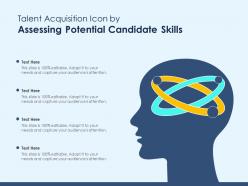 Talent acquisition icon by assessing potential candidate skills