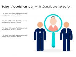 Talent acquisition icon with candidate selection