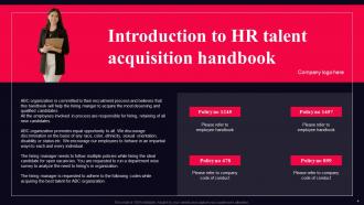 Talent Acquisition Management Guide For Organization Powerpoint Presentation Slides Good Downloadable