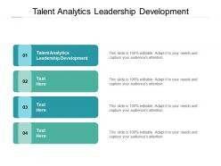 Talent analytics leadership development ppt powerpoint presentation infographic template topics cpb