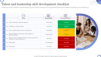 Talent And Leadership Skill Development Checklist