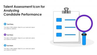Talent Assessment Icon For Analyzing Candidate Performance