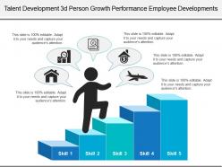 Talent development 3d person growth performance employee developments