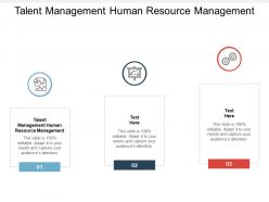 Talent management human resource management ppt powerpoint outline cpb