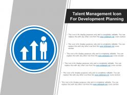 Talent management icon for development planning sample of ppt