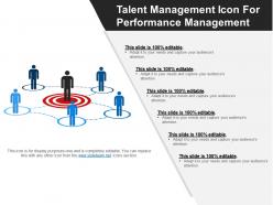 Talent management icon for performance management ppt diagrams