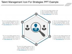 Talent management icon for strategies ppt example
