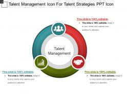 Talent management icon for talent strategies ppt icon
