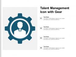 Talent management icon with gear