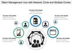 Talent Management Icon With Network Circle And Multiple Circles