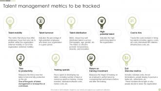 Talent Management Metrics To Be Tracked Internal Talent Management Handbook