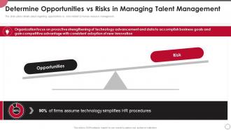 Talent Management Portal Determine Opportunities Vs Risks In Managing Talent Management