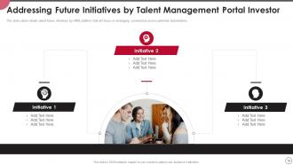 Talent Management Portal Investor Funding Elevator Pitch Deck Ppt Template