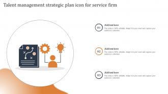 Talent Management Strategic Plan Icon For Service Firm