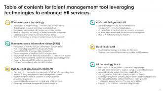 Talent Management Tool Leveraging Technologies To Enhance HR Services Complete Deck Pre designed Ideas