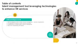 Talent Management Tool Leveraging Technologies To Enhance HR Services Complete Deck Multipurpose Image