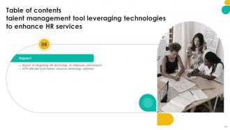 Talent Management Tool Leveraging Technologies To Enhance HR Services Complete Deck Analytical Images