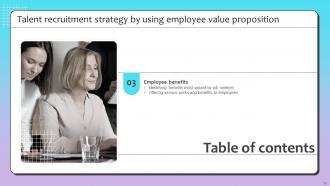 Talent Recruitment Strategy By Using Employee Value Proposition Powerpoint Presentation Slides Captivating Graphical