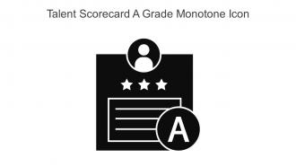 Talent Scorecard A Grade Monotone Icon In Powerpoint Pptx Png And Editable Eps Format