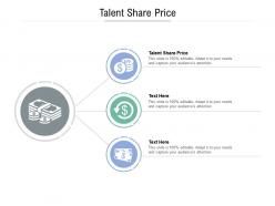 Talent share price ppt powerpoint presentation summary designs cpb