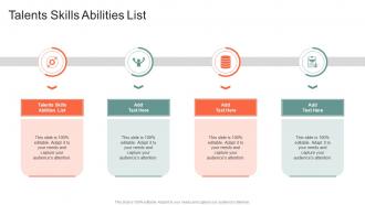 Talents Skills Abilities List In Powerpoint And Google Slides Cpb