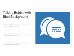 Talking Bubble With Blue Background