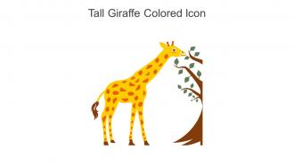 Tall Giraffe Colored Icon In Powerpoint Pptx Png And Editable Eps Format