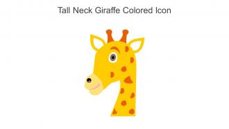 Tall Neck Giraffe Colored Icon In Powerpoint Pptx Png And Editable Eps Format