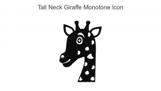 Tall Neck Giraffe Monotone Icon In Powerpoint Pptx Png And Editable Eps Format