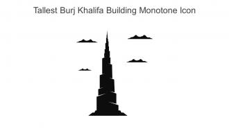 Tallest Burj Khalifa Building Monotone Icon In Powerpoint Pptx Png And Editable Eps Format