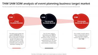 Tam Sam Som Analysis Of Event Planning Corporate Event Management Business Plan BP SS