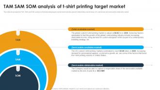 TAM SAM SOM Analysis Of T Shirt Printing Target Custom Apparel Printing Business Plan BP SS