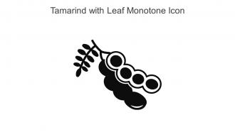 Tamarind With Leaf Monotone Icon In Powerpoint Pptx Png And Editable Eps Format