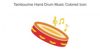 Tambourine Hand Drum Music Colored Icon In Powerpoint Pptx Png And Editable Eps Format