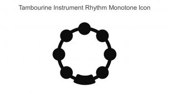 Tambourine Instrument Rhythm Monotone Icon In Powerpoint Pptx Png And Editable Eps Format
