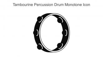 Tambourine Percussion Drum Monotone Icon In Powerpoint Pptx Png And Editable Eps Format