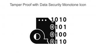 Tamper Proof With Data Security Monotone Icon In Powerpoint Pptx Png And Editable Eps Format