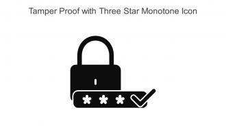 Tamper Proof With Three Star Monotone Icon In Powerpoint Pptx Png And Editable Eps Format