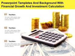 Tampletes and background with financial growth and investment calculation