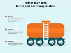 Tanker train icon for oil and gas transportation