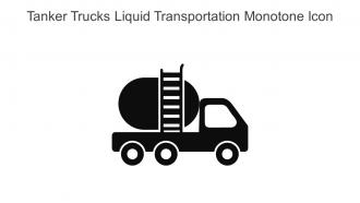 Tanker Trucks Liquid Transportation Monotone Icon In Powerpoint Pptx Png And Editable Eps Format