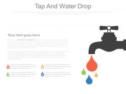 Tap and water drop diagram for data powerpoint slides