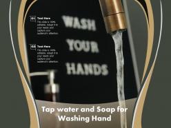 Tap water and soap for washing hand