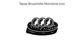 Tapas Bruschetta Monotone Icon In Powerpoint Pptx Png And Editable Eps Format