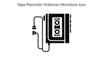 Tape Recorder Walkman Monotone Icon In Powerpoint Pptx Png And Editable Eps Format